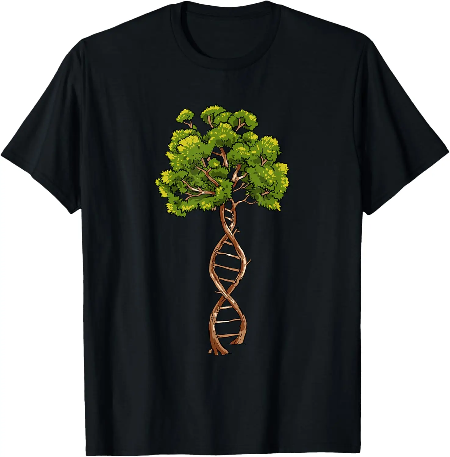 

DNA Tree of Life Science Genetics Biology Lovers Graphic Tee Short Sleeve Casual Crew Neck T-Shirt