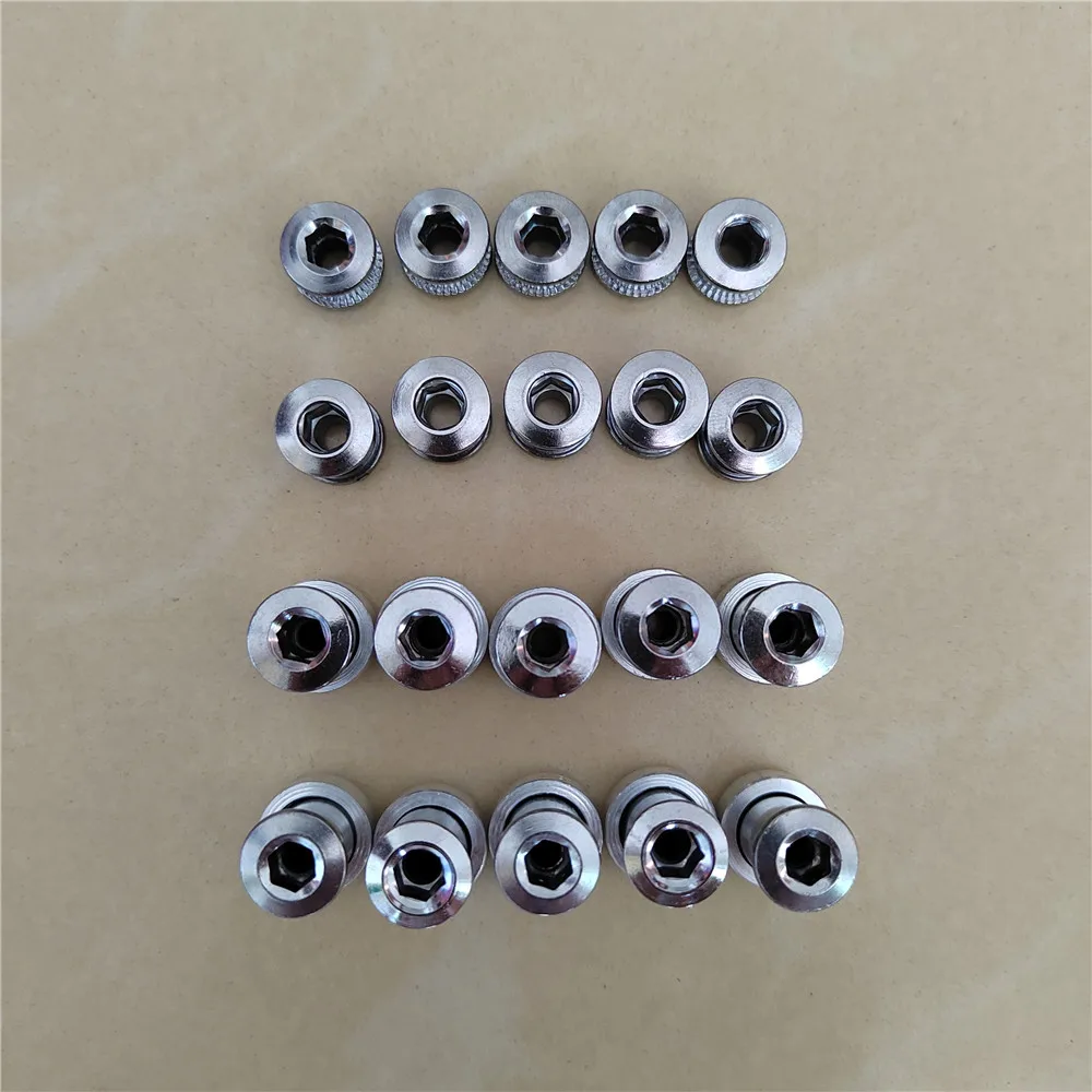 MTB Crank Chain Wheel Screws Fix Disc Bolt Nut Chainring Road Bicycle Parts Folding Bike Refitting Crankset Steel Nail Monoblock