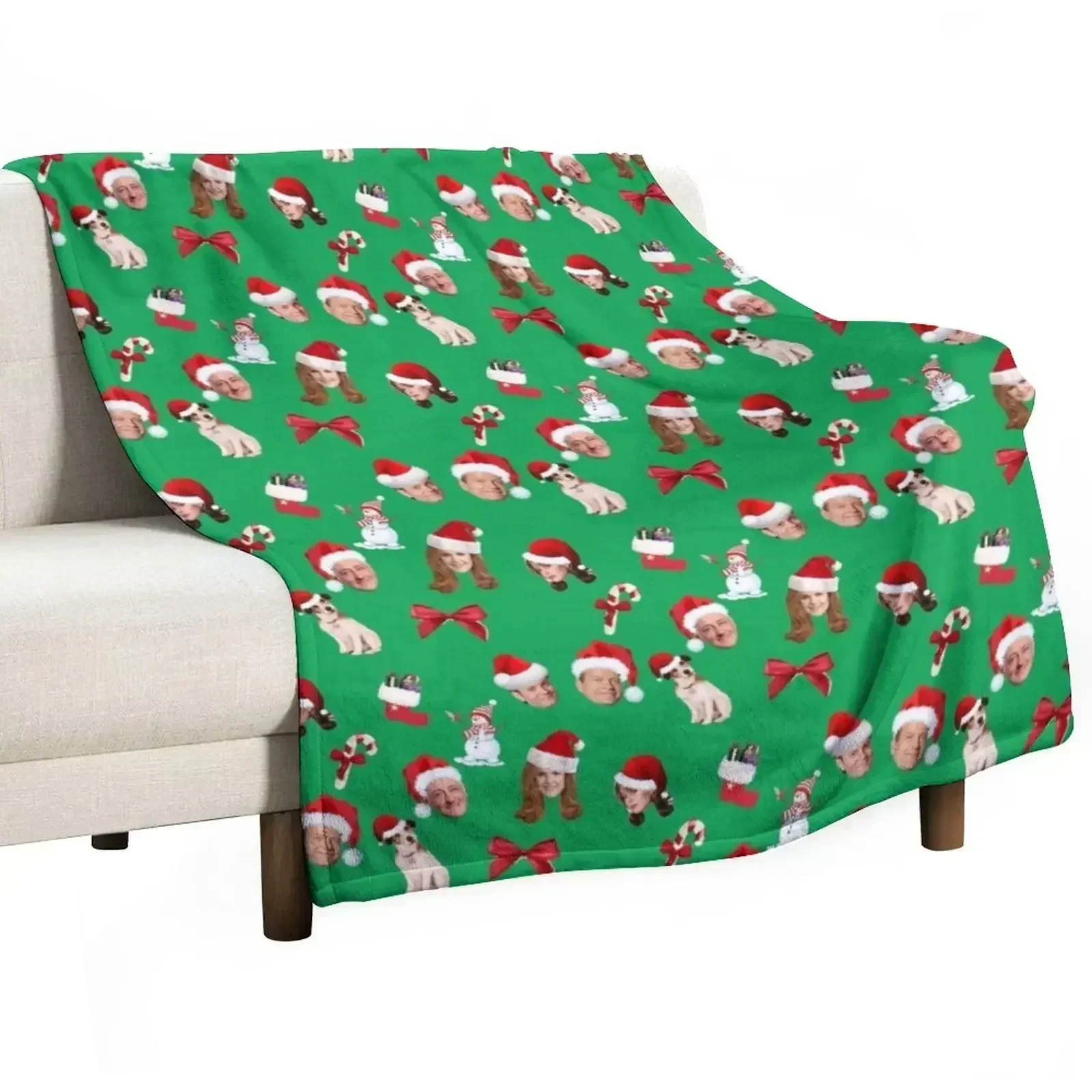 New frasier christmas pattern Throw Blanket Beautifuls Luxury Thicken Flannel Soft Plaid Bed Fashionable sofa bed Blankets