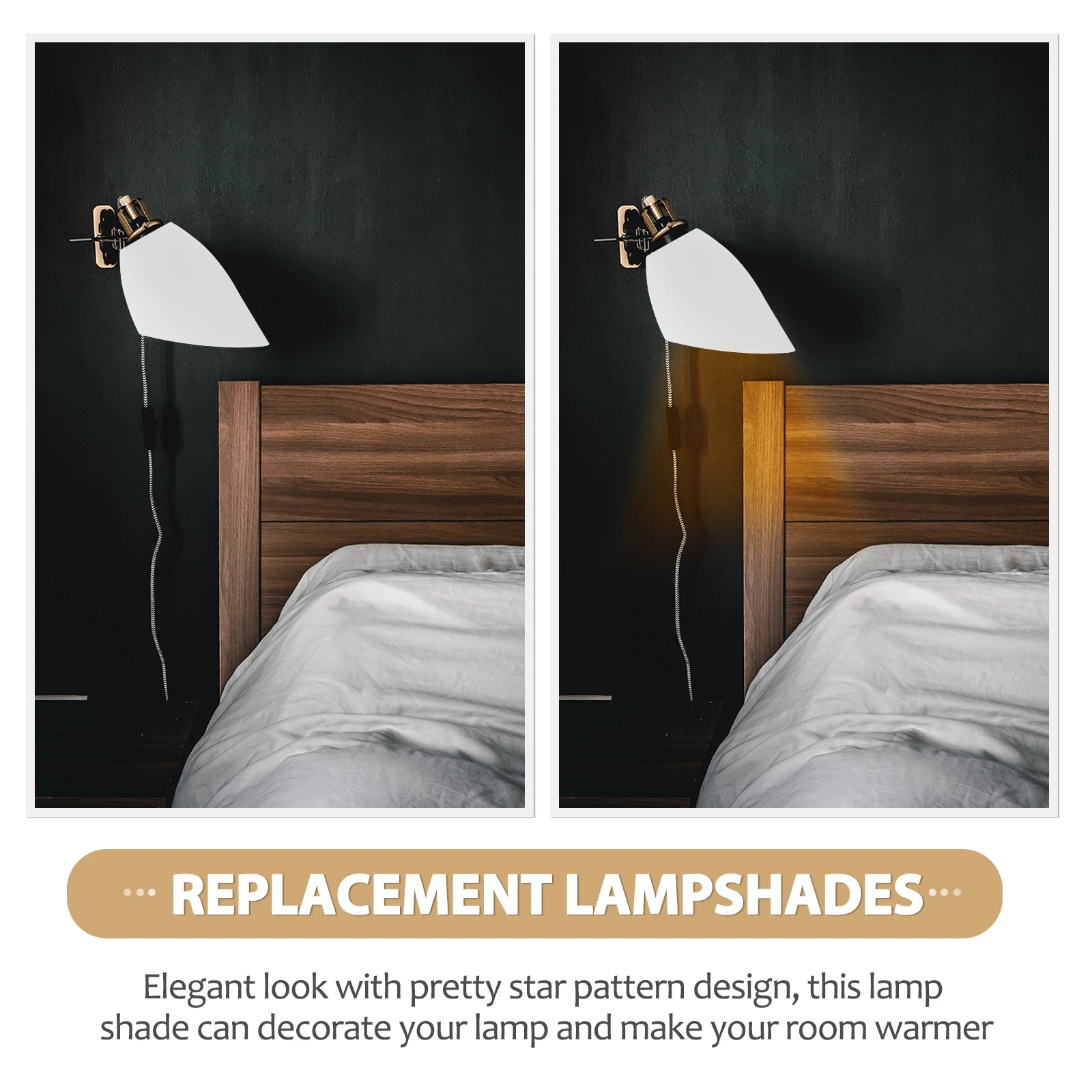 

Plastic Lampshade Set Modern White Light Covers for Table Lamps Durable Sturdy Bedroom Living Room Lamp Shades Inclined Head