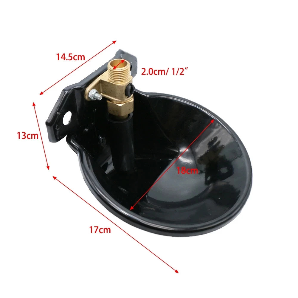 

1 шт. автоматическая миска для воды для овец, чугунная поилка для козла, баранины, миска для воды с 1/2 "2 см медным клапаном, оборудование для кормления на ферме