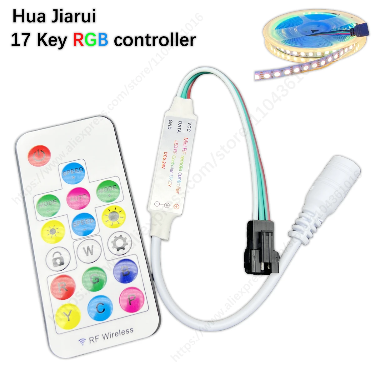 

358 modes LED Phantom Mini remote Controller Full Color 5-24V LED Light with RF Wireless RF Remote Contro