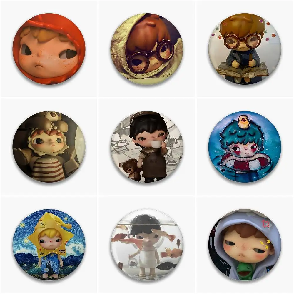 Boy Cool H-Hirono Abzeichen, Button-Pin, handgefertigte Brosche für Kleidung, Abzeichen, Rucksack, Dekoration, Zubehör