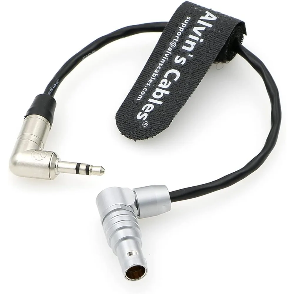 Timecode-Cable for Red Komodo Tentacle Sync 3.5mm TRS Right-Angle to Rotatable Right-Angle EXT 9-Pin Male 20CM| 7.87 Inches