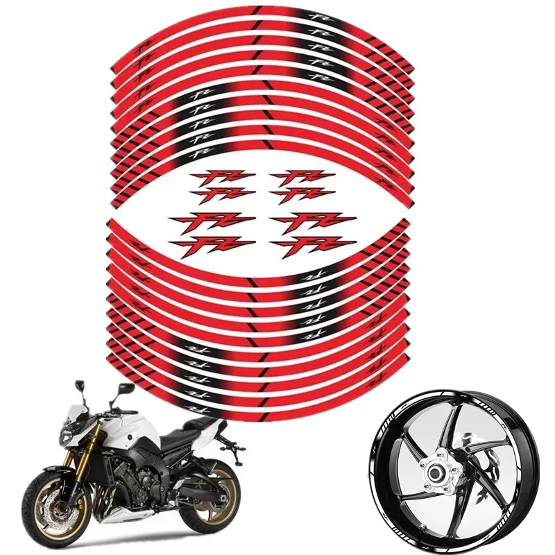 Calcomanía decorativa para rueda de contorno de motocicleta, pegatina C para YAMAHA FZ1, FZ6, N/S, FZ8, FZ25, FZ6, FZ150, FZ350, FZ400, FZ7, FZ750, FZ8