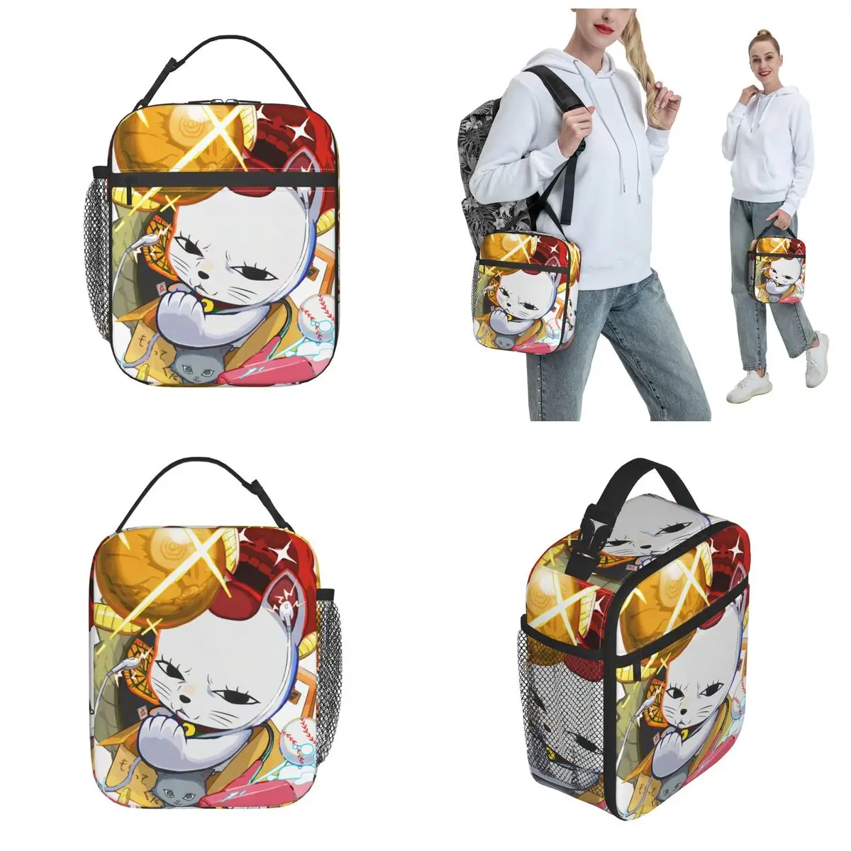 Dandadan Anime Turbo Granny Thermal Insulated Lunch Bag for Work Reusable Food Bag Cooler Thermal Lunch Boxes