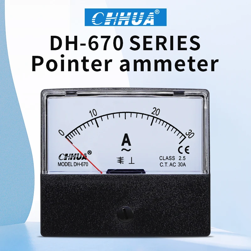 Analógico amperímetro calibre DH-670 ac amperímetro painel ampere medidor de corrente medidor atual testador analógico meter1a2a3a5a10a2030a50a