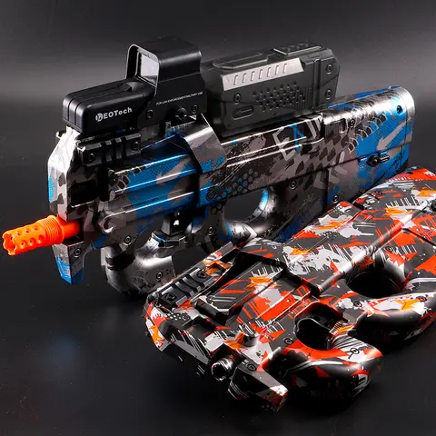 P90 Electric Gel Gun Toy Gun, Fully Automatic Splash Ball Toy Gun Suitable for Outdoor Activities -, Outdoor Shooting Team Game