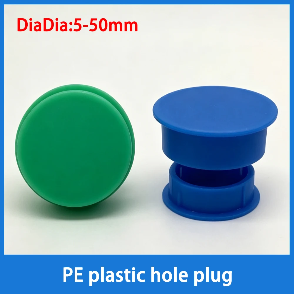 Green Furniture Sealing Cover High Temperature Resistant Anti-Theft Door Cover Dia 5-50mm Plastic Plug Buckle Plug PE Hole Plug