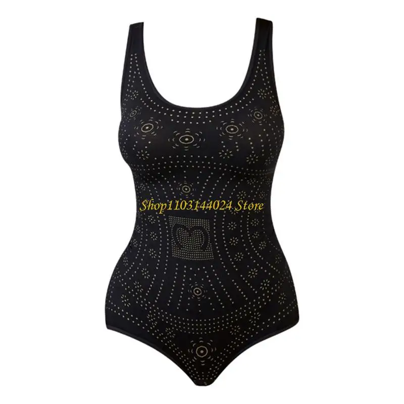 

N5KE Women's Top Bodysuit Abdomen Control Slimming Breathable Sleeveless Shapewear Butt Lifting Body Shaper Underwear