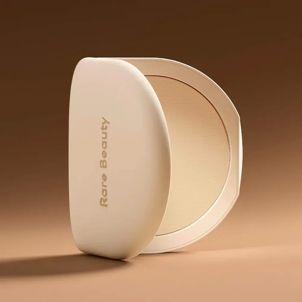 Rare Beauty Stay Genuine Shaded Compact Setting Powder Swiftly Soften Even Cut Oil Glow & Lock Base Makeup With Mild Daily Look