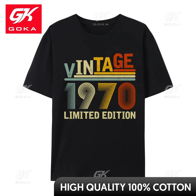 Vintage Limited Edition 1970 Men Mens Discount Tees T Shirts Europe Plus Size Tops T Shirt Camisas Basicas Hombre