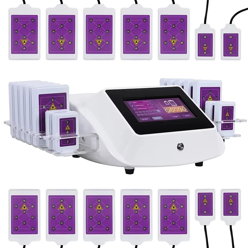 

Профессиональный липо-лазерный аппарат, 14 подушечек, уменьшение жира, потеря веса, формирование, похудение, антицеллюлитное косметическое оборудование, устройство