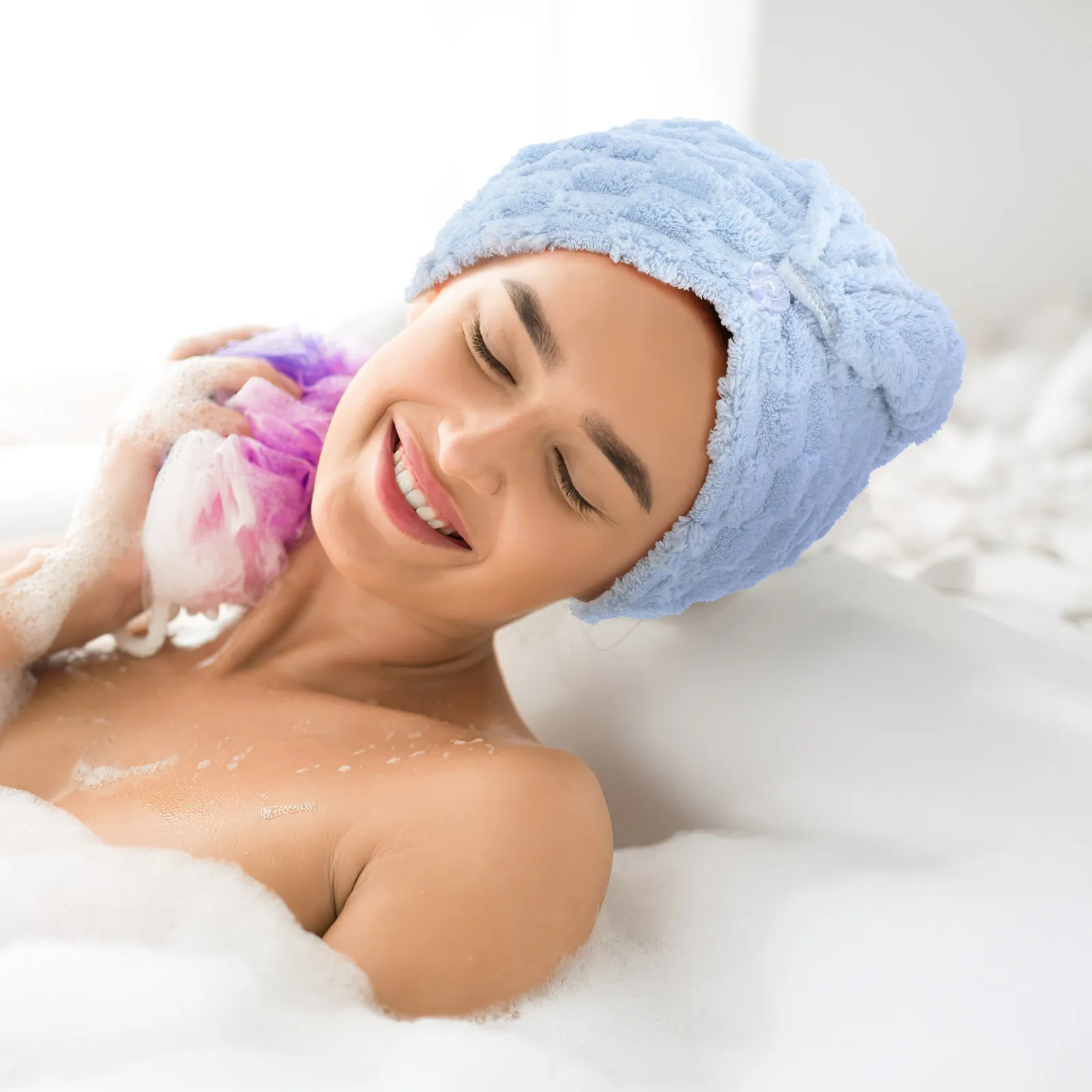 

Плотное впитывающее полотенце-тюрбан для волос, быстросохнущее, для женщин, для душа и ванны