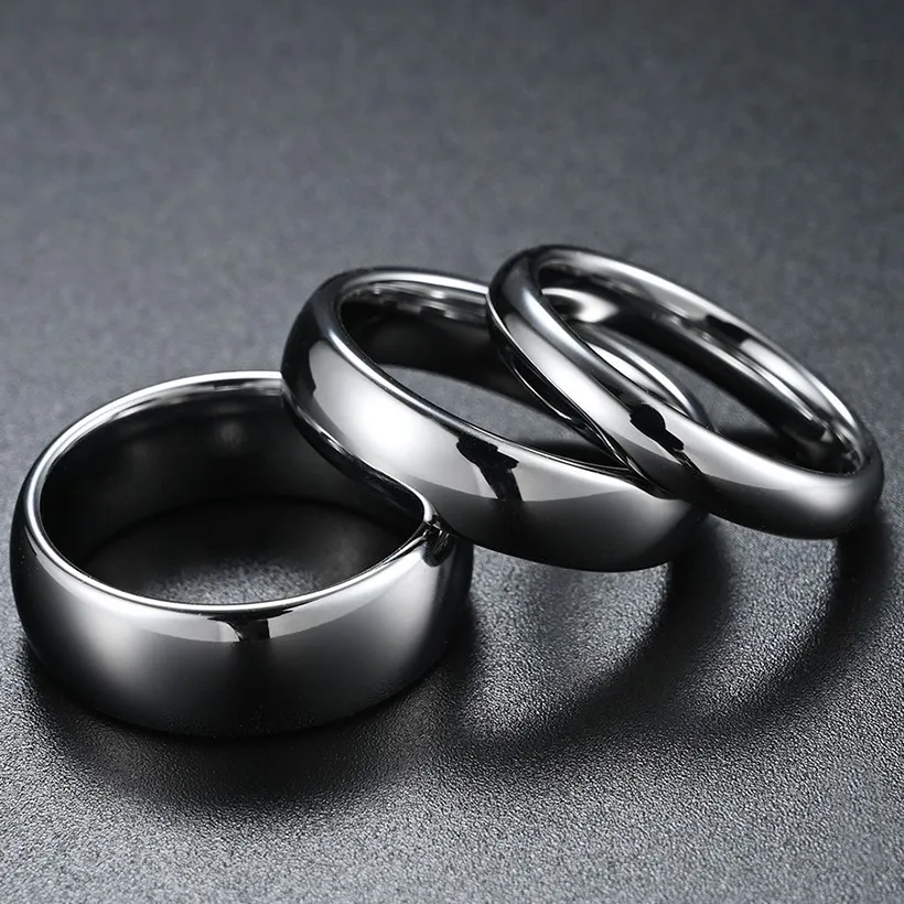 4/6/8MM Tungsten Carbide Ring Comfort Fit Rings Engagement Ring Wedding Band for Men Women Birthday Gift Never Fade Scratched