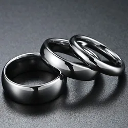 4/6/8MM Tungsten Carbide Ring Comfort Fit Rings Engagement Ring Wedding Band for Men Women Birthday Gift Never Fade Scratched