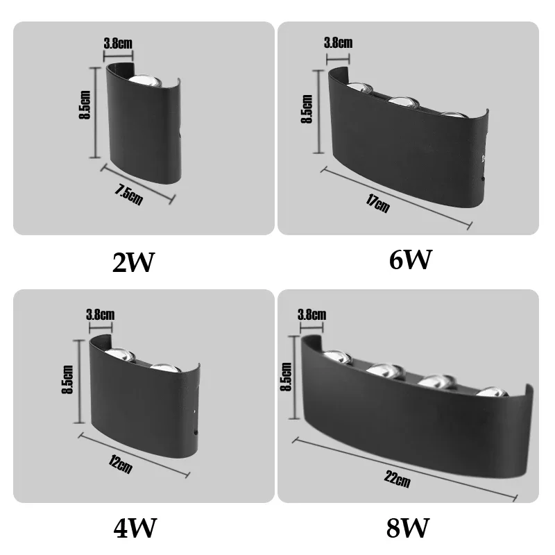 110 فولت 220 فولت وحدة إضاءة LED جداريّة ضوء مصابيح داخلية IP65 مقاوم للماء الحمام في الهواء الطلق غرفة نوم حديقة غرفة نوم الديكور مصابيح الحائط lamvillage