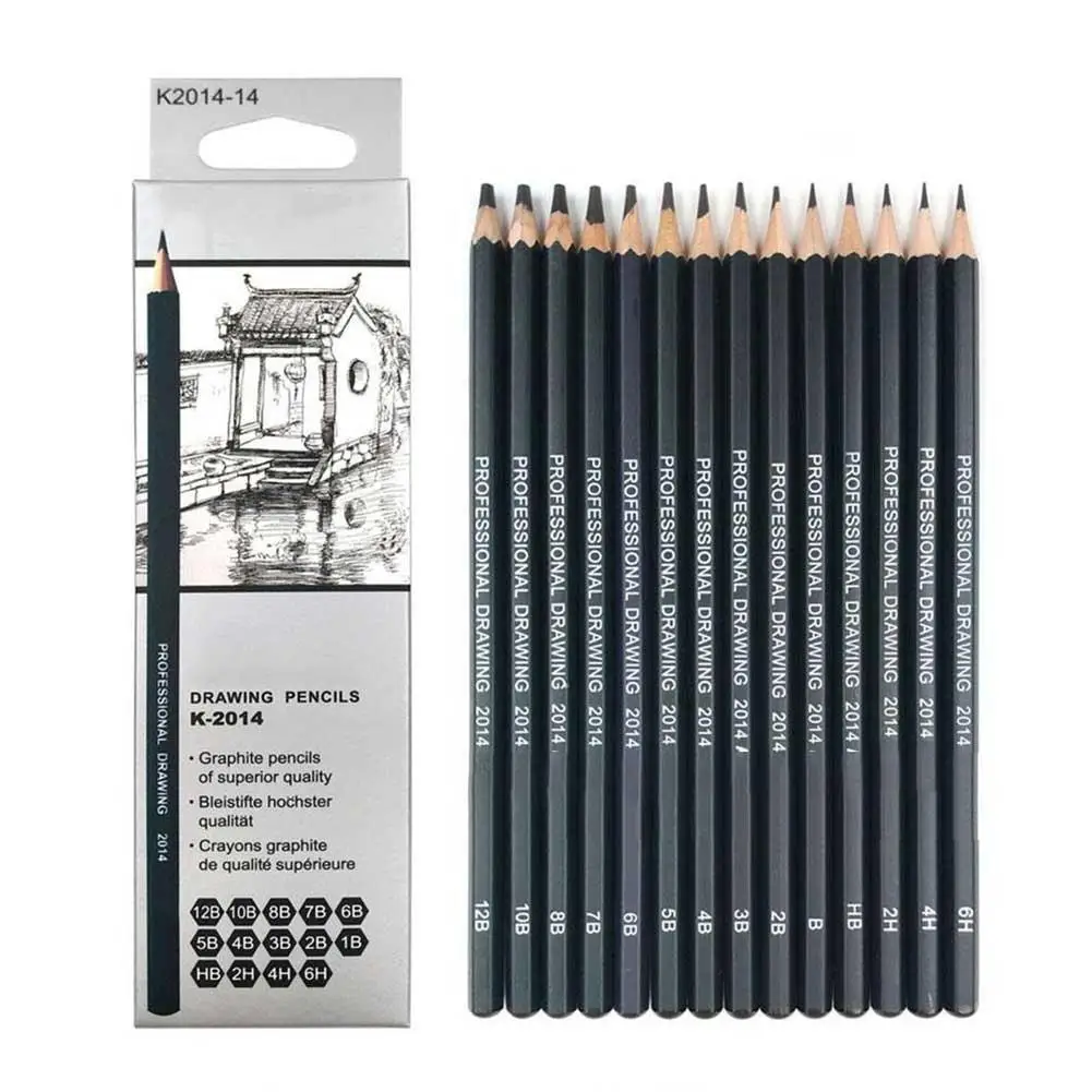 Graphite Pencils Professional Drawing Sketch Pencils 6H 4H 2H HB B 2B 3B 4B 5B 6B 7B 8B 9B 10B 11B 12B Sketch Charcoal Pencils
