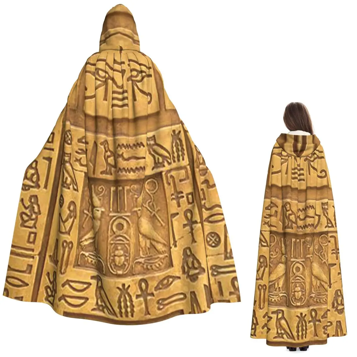 

Древний египетский длинный плащ с капюшоном ведьмы средневековый костюм