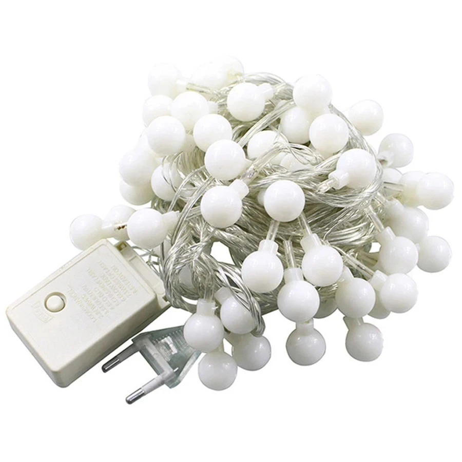 Ball LED String Light 100LED 10M 220V EU US Lamp LED String Bulb Waterproof Outdoor Decoration Christmas Fairy Light Chains