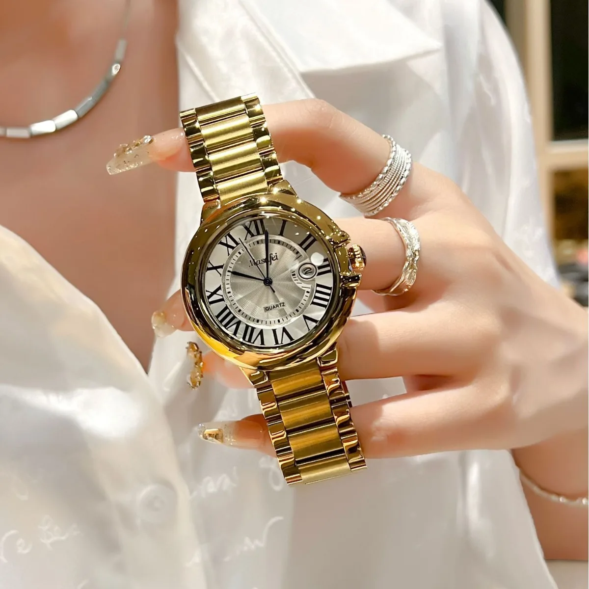 

2025 Elegant Quartz Wristwatch Women Steel Top Brand Quartz Watch Women Luxury Waterproof Ladies Watches AAA Clock Gift Reloj