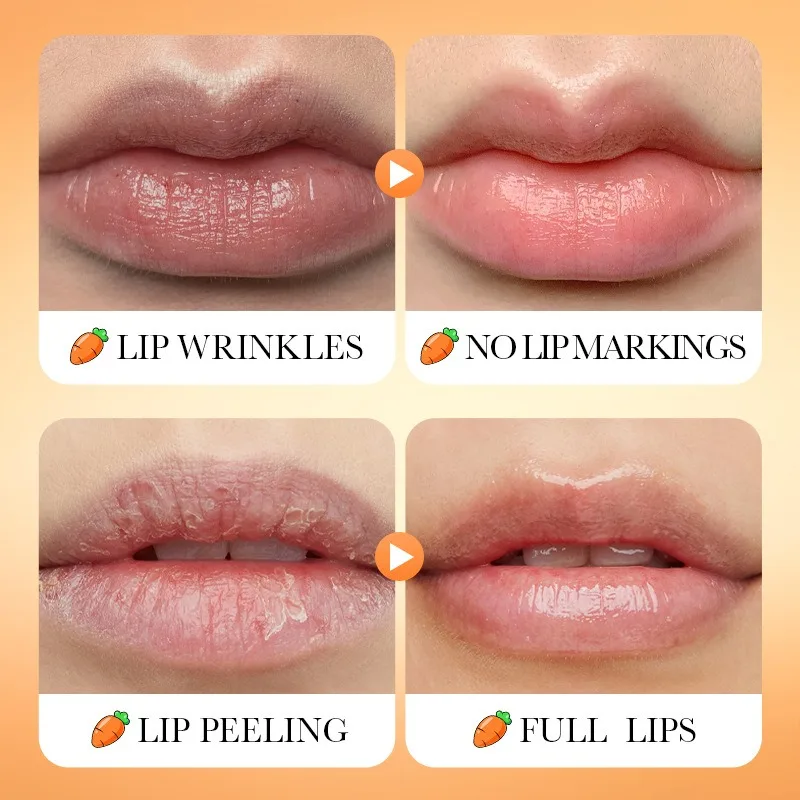 SADOER Carrot Nourishing Lip Balm ราคาถูกให้ความชุ่มชื้น Anti-Cracking Fall และ Winter Lip Balm