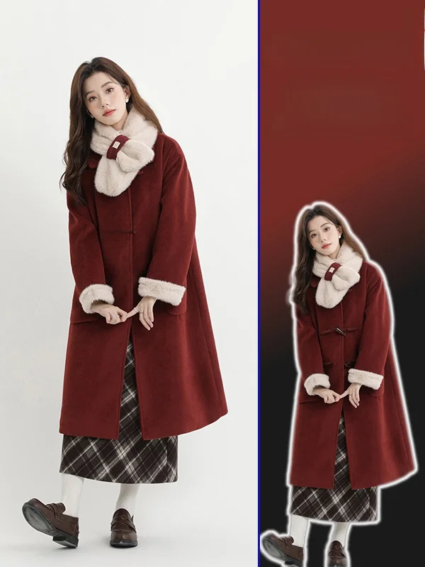 

Пальто из искусственного меха больших размеров в винтажном стиле, с длинными лацканами, на пуговицах, теплое, повседневное, для молодых женщин, весна-осень