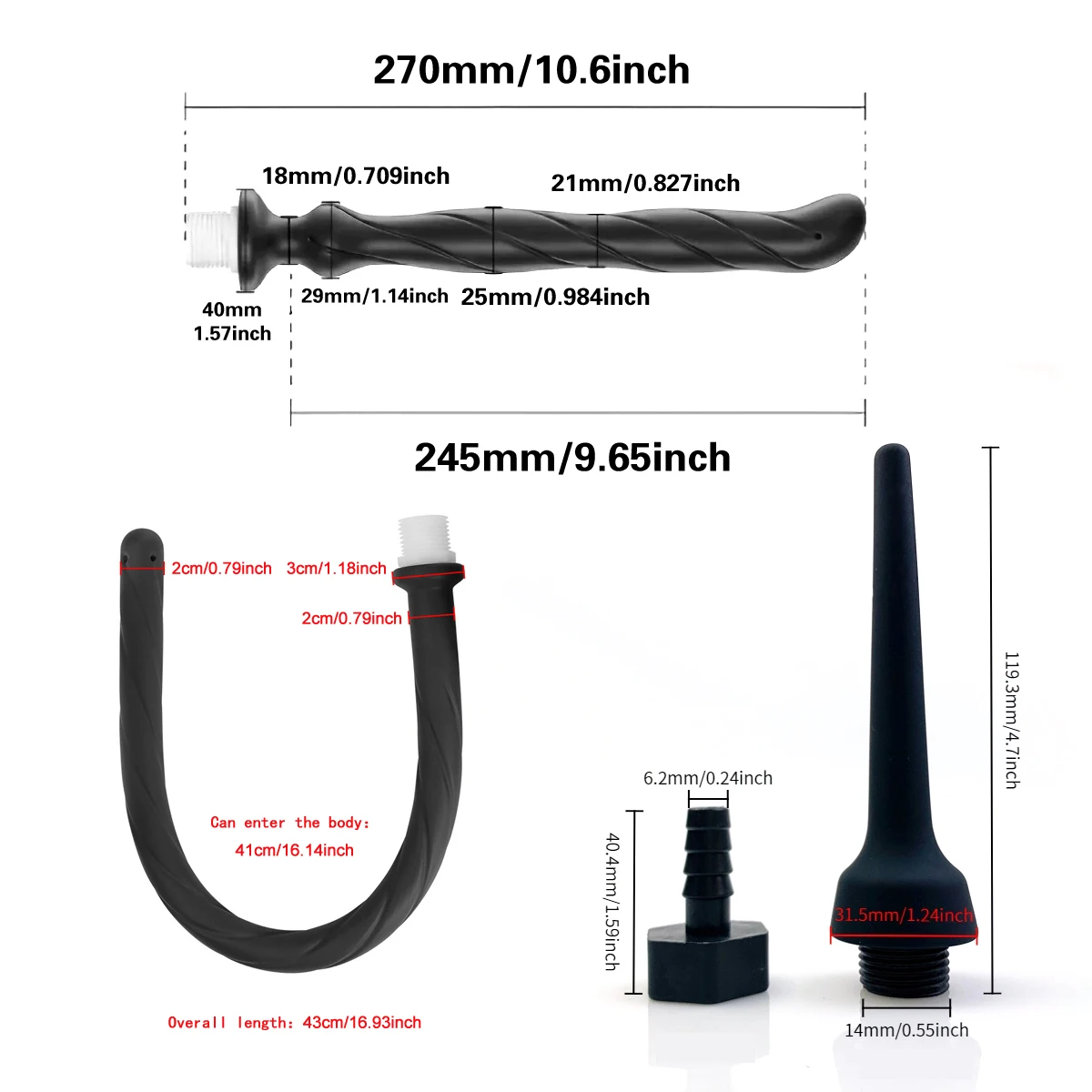 1Pcs, Silicone Butt Flush, Plug-in Shower Enema, Anal Dilators, Toilet Cleaner, Adults Sex Toys, BDSM Bondage, Sexual Wellness view 3