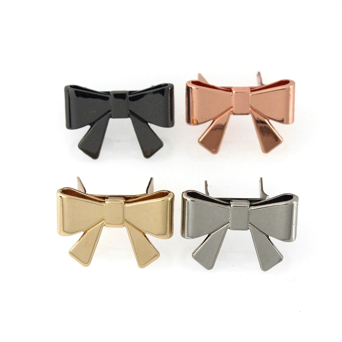 2pcs Metal Bowknot Buckle Fashion Durable Shoes Clip Clasp for DIY Handbag Bag Garments Hardware Closure Bag Parts Accessories