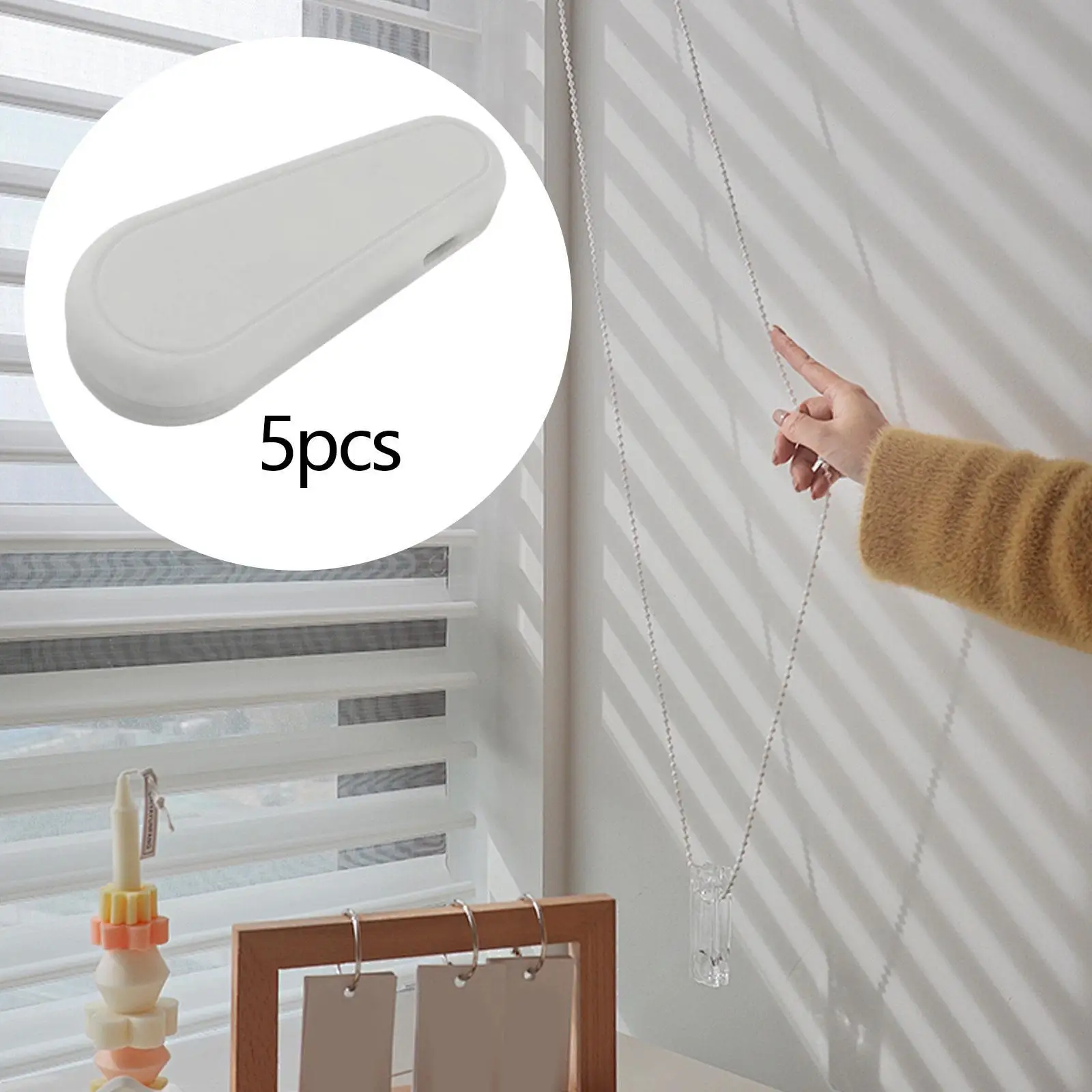 

5 Pieces Cord Weights Accessories Hanging Ball Pulls DIY Chain Cord Loop Weight for Vertical Blind Chain Curtain Window Shutter