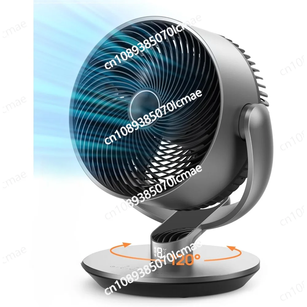 

Portable Fan, Desk Air Circulator Fan with Remote, 120° Vertical Manual 90° Oscillating Fan, 4 Speeds, 8H Timer, Desk Fan