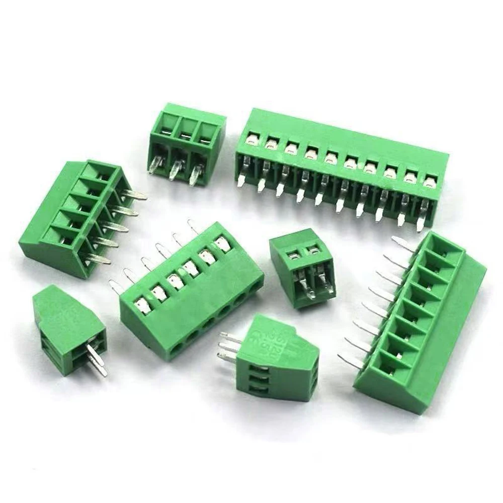 Conector de bloques de terminales de tornillo Mini PCB, 10 piezas, KF128, 2,54mm, para cables KF128-2.54 2P 3P 4P 5P 6P 7P 8P