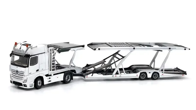 

Unique Model × Tiny 1:64 MB Actros Double decker car trailer LHD Diecast Model Car