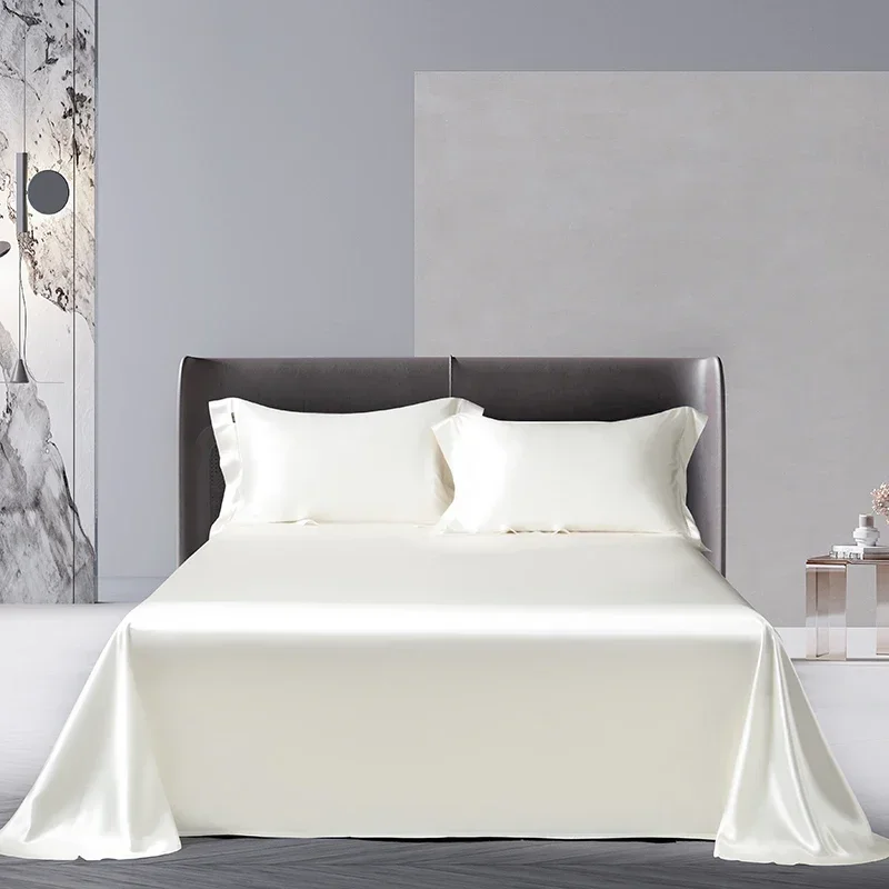 2026 New Luxury 100% Mulberry Silk Fitted Sheet, Grade 6A, 45cm Deep Pocket, Fits King/Queen/Cal King Size Mattresses
