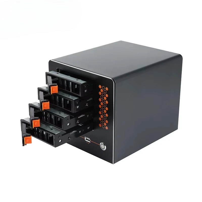 Hot Swap Mini ITX Server Barebone System 4 Bay Large Storage Rackmount Chassis NAS Network File Storage Server