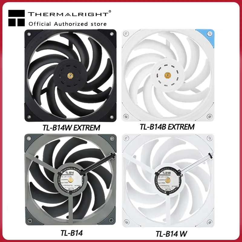 

Thermalright TL-B14B EXTREM/TL-B14W/TL-B14 140mm Computer Case Fan 2000RPM 4PIN PWM High Performance Quiet Cooler Fan