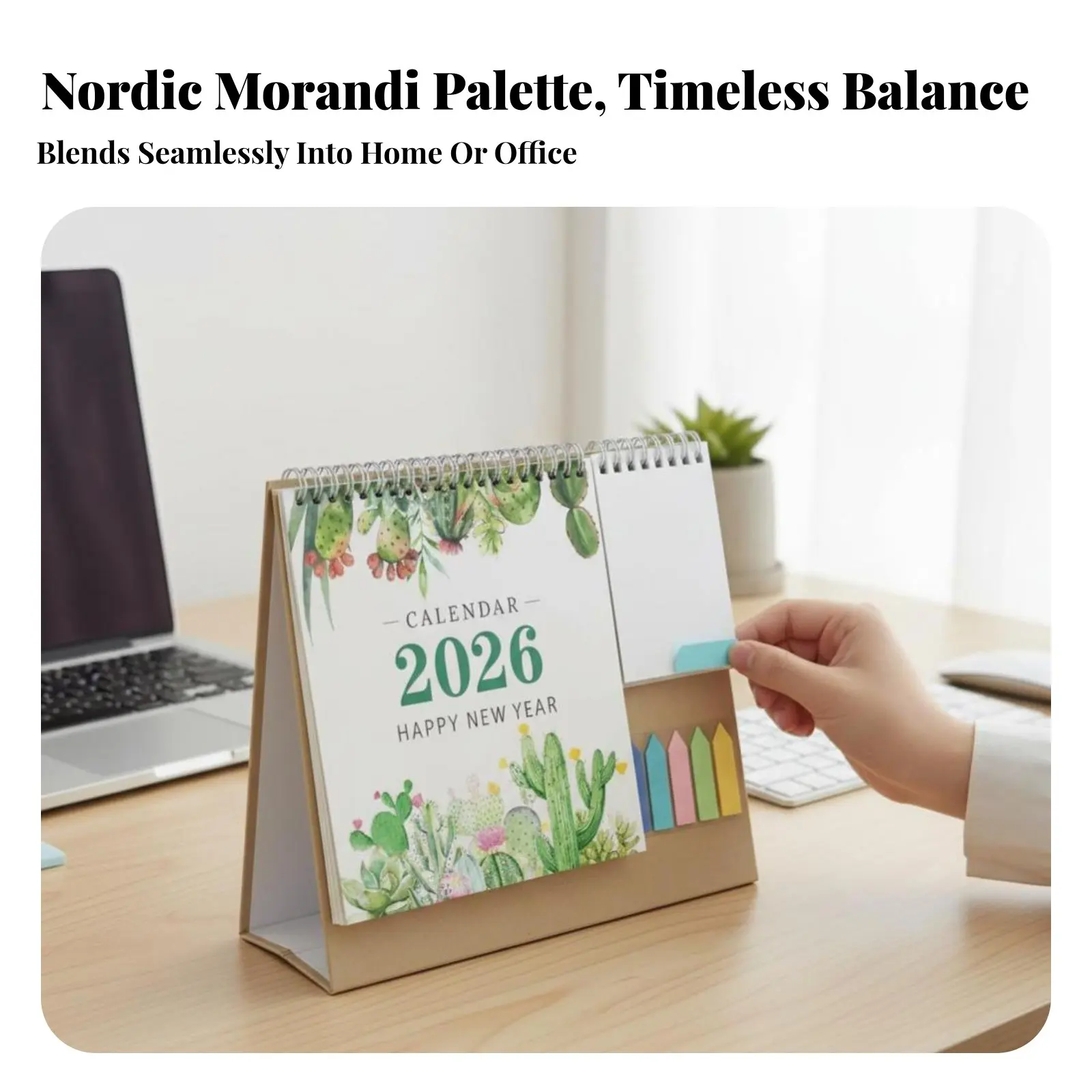 

Настольный календарь, дизайн в стиле Моранди, многофункциональный карманный ежемесячный планировщик, для офисного стола, креативный блокнот, минималистичный дизайн.