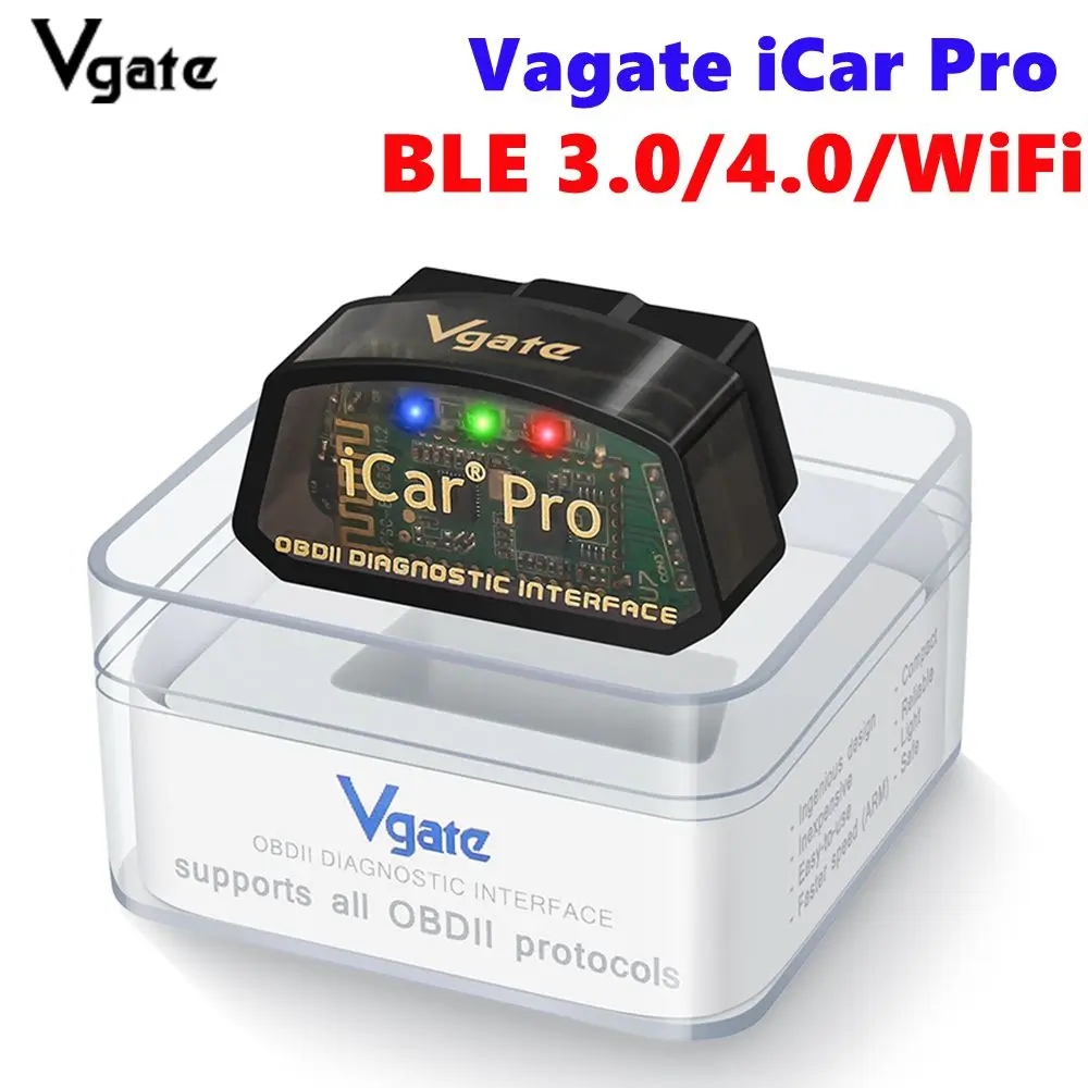 

Vgate iCar Pro Bluetooth 3.0/ 4.0 ELM327 WIFI OBD2 Scanner For Android/IOS Check Engine Code Reader OBD2 Auto Diagnostic Tool