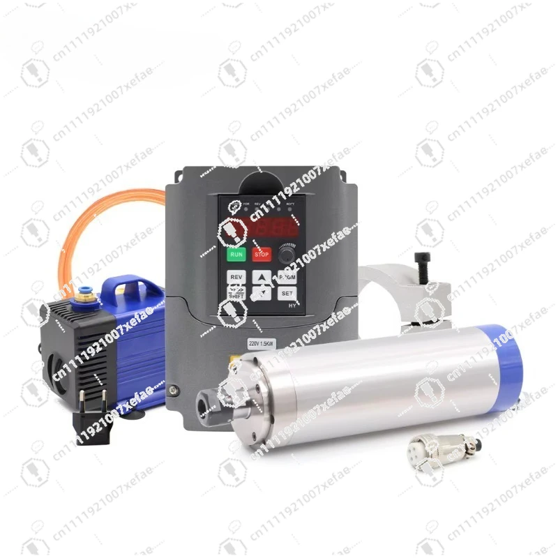 1.5KW ER16 D65 110v/220v water-cooled spindle motor kit, inverter, water pump and bracket