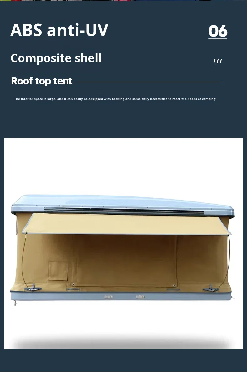 Da Niu Windproof Rainproof Car Roof Tent ABS Composite Hardtop Double Layer 1000-1500mm Waterproof Customization