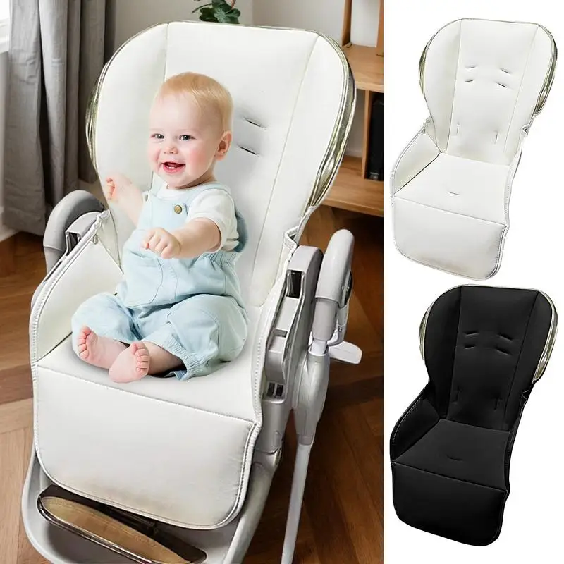 Juste de chaise haute en cuir PU pour tout-petit, housse de siège pour tout-petit, protection contre les déversements et les miettes, chaise de salle à manger pour enfants