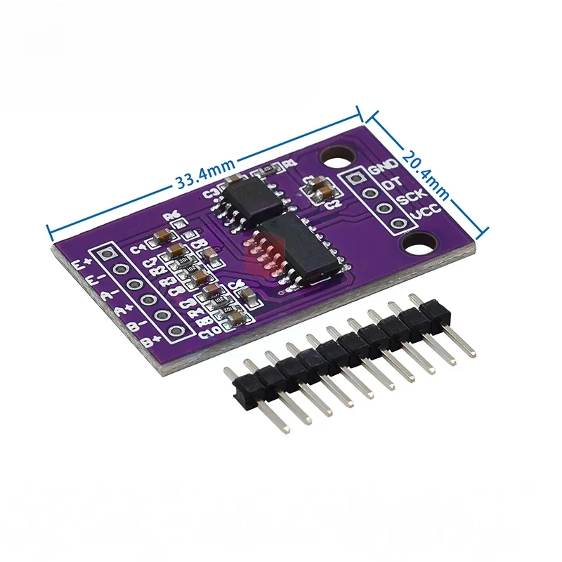 Módulo ADC CS1238 de 24 bits con chip de referencia externo TL431 integrado, sensor de pesaje de doble canal, 24 bits