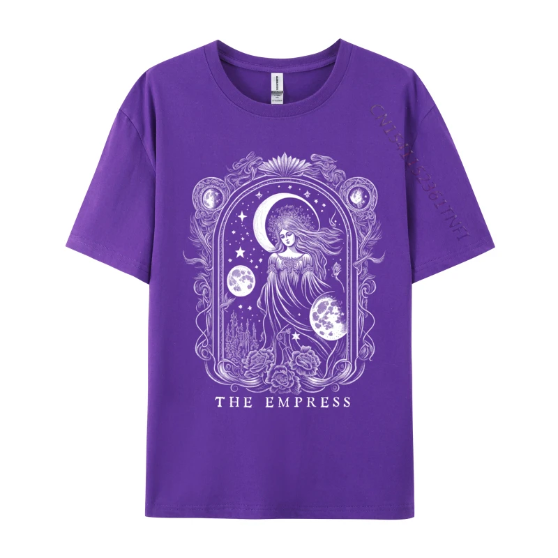 The Empress Tarot Card Goth Emo Occult Camisa Men Hip Hop Comfortable Tees Crew Neck Cotton Top T-Shirts 3D Printed T Shirts