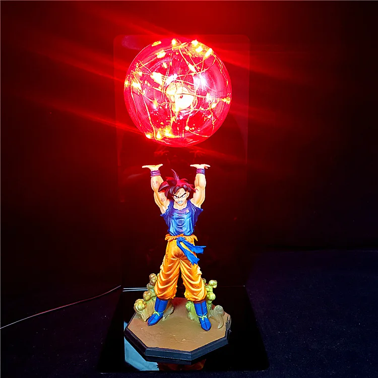 Dragon Ball Z Ultra Instinct Son Goku Action Figures DIY Lamp  Figure DBZ Strength Bombs  LED Bedroom Decorative Collection Toys