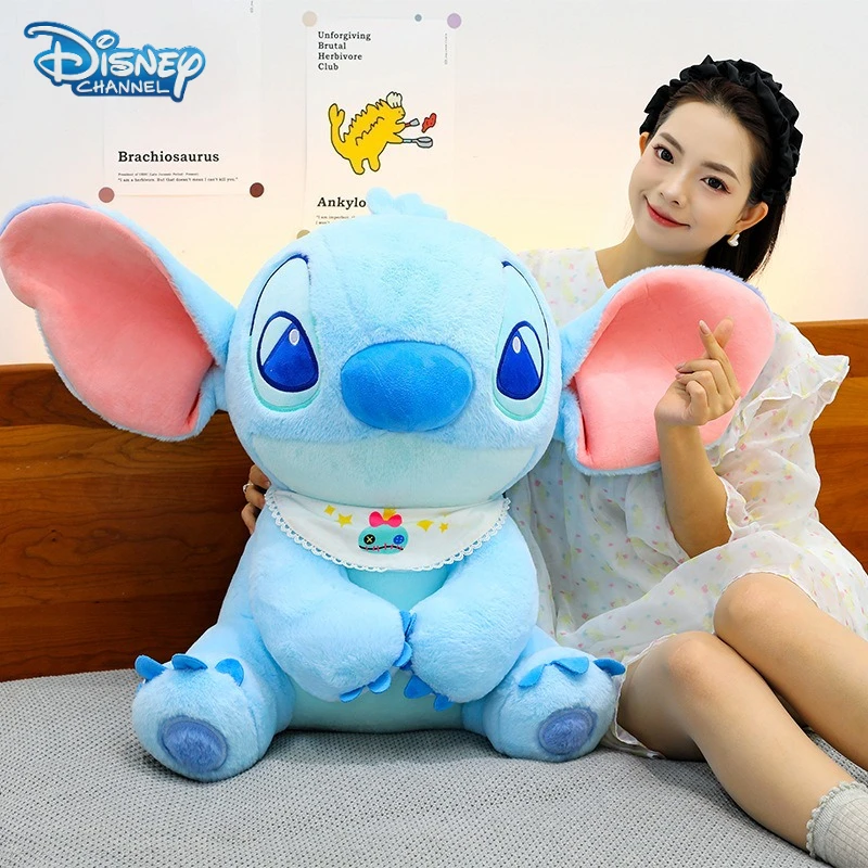 

60CM Big Size Small Gold Belly Stitch Plushies Disney Cartoon Anime Peluche Stuffed Comfortable Soft Doll Children Toy Gift