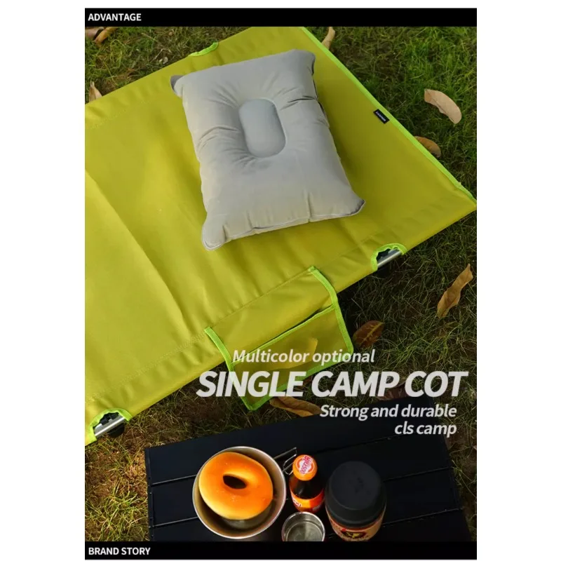 سرير قابل للطي خفيف الوزن في الهواء الطلق، محمول، سرير تخييم، سرير تخييم بسيط، سرير ترفيهي بسيط للتخييم 1 #5