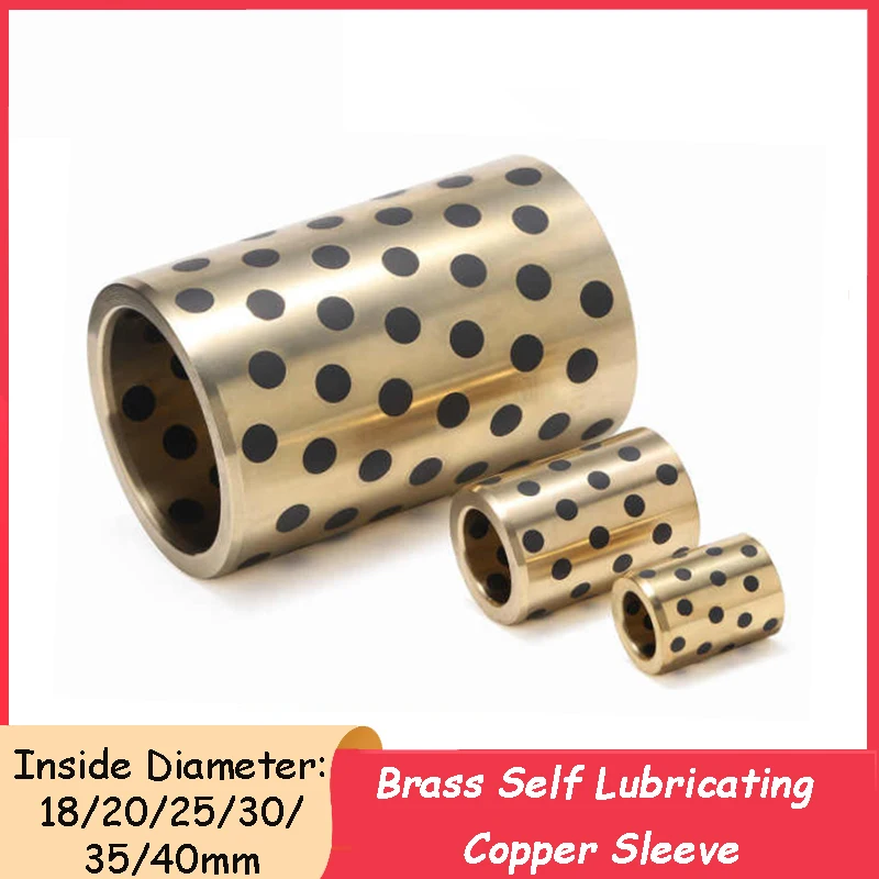 

1pcs Brass Self Lubricating Copper Sleeve Oil Free Bushing Brass Bushing Bearing Brass Guide Bushing I.D. 18/20/25/30/35/40mm