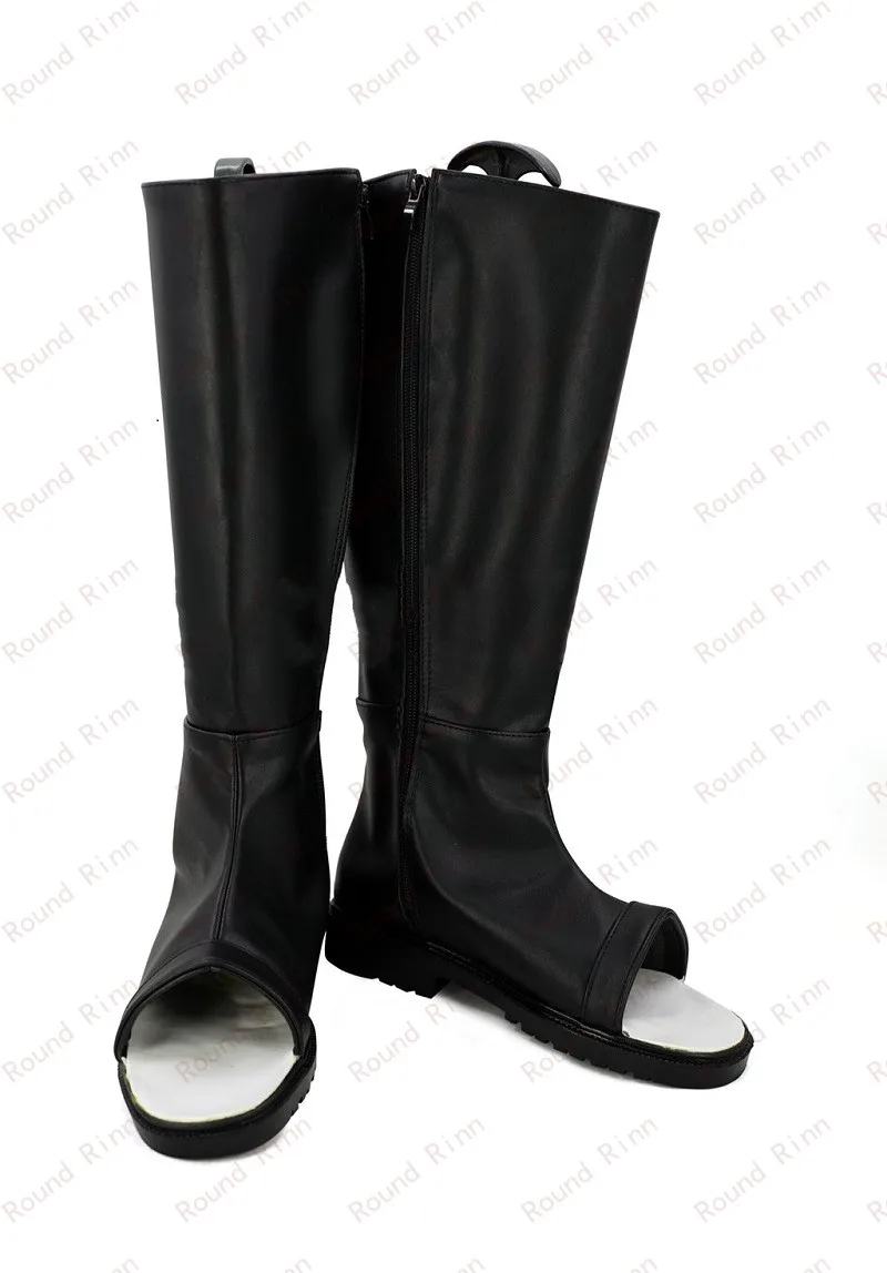 

Обувь для косплея японского аниме Haruno Sakura Hinata Hyuga, черные ботинки ручной работы из искусственной кожи