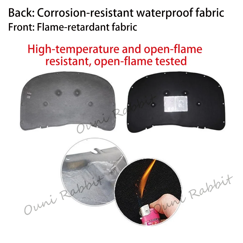 For Mitsubishi Outlander CW ZG ZH MK2 2007~2012 2008 Car Hood Thermal lining Engine Soundproof Cotton Insulat Mat Accessories view 5