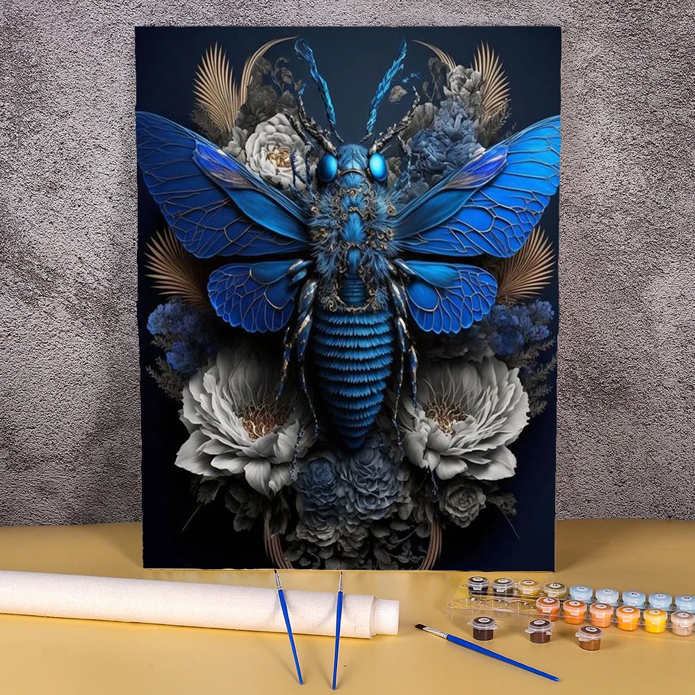 

Coloring By Number Modern Insect Drawing On Canvas Handpainted Painting Art Gift DIY Pictures By Number Animal Kits Home Decor